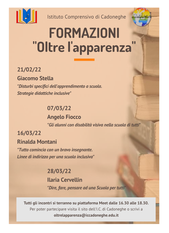 Formazioni docenti - Progetto Oltre l'apparenza 2021/2022